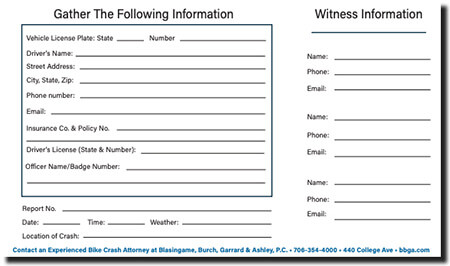 bbga bike safety card