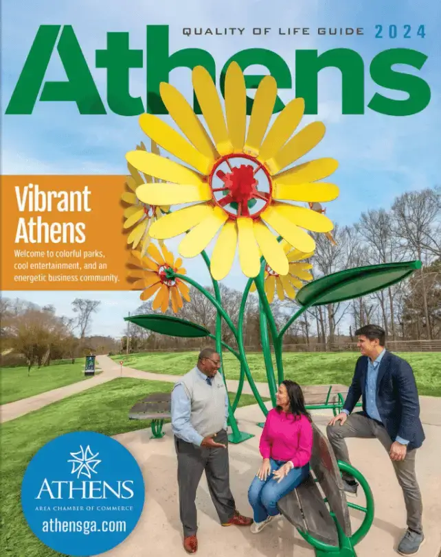 A photo of the front cover of the 2024 Athens Quality of Life Guide. 