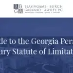 Georgia statute of limitations for personal injury