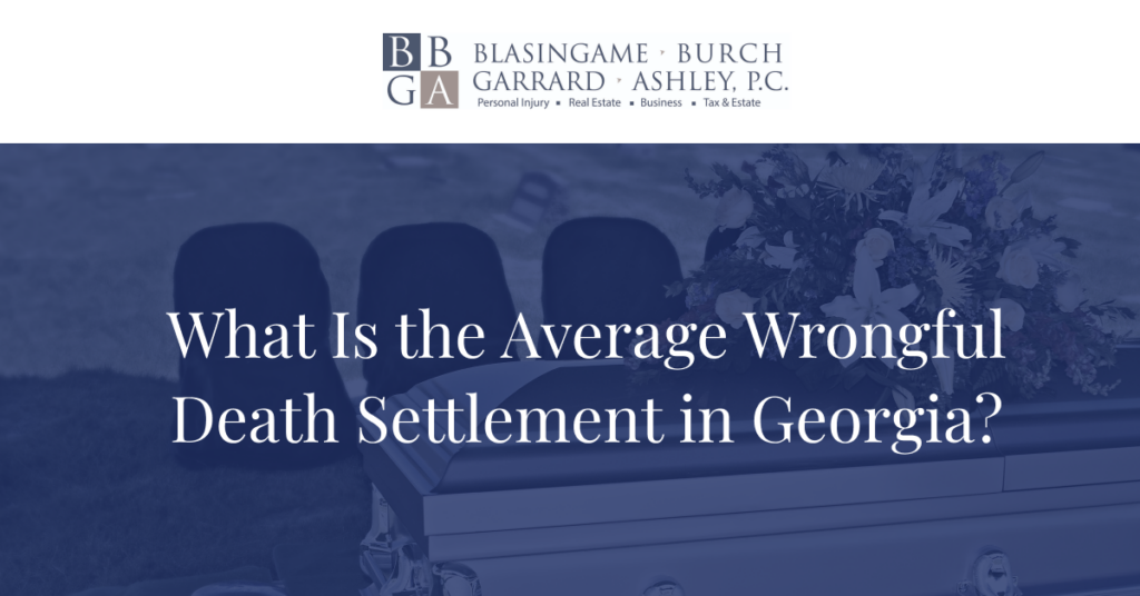 How much is the average wrongful death settlement in Georgia