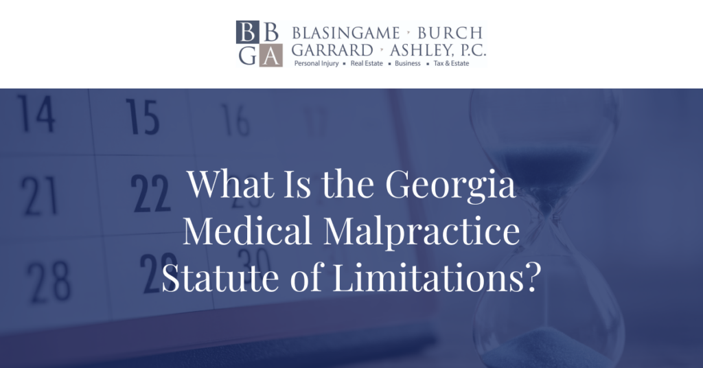 medical malpractice statute of limitations in Georgia