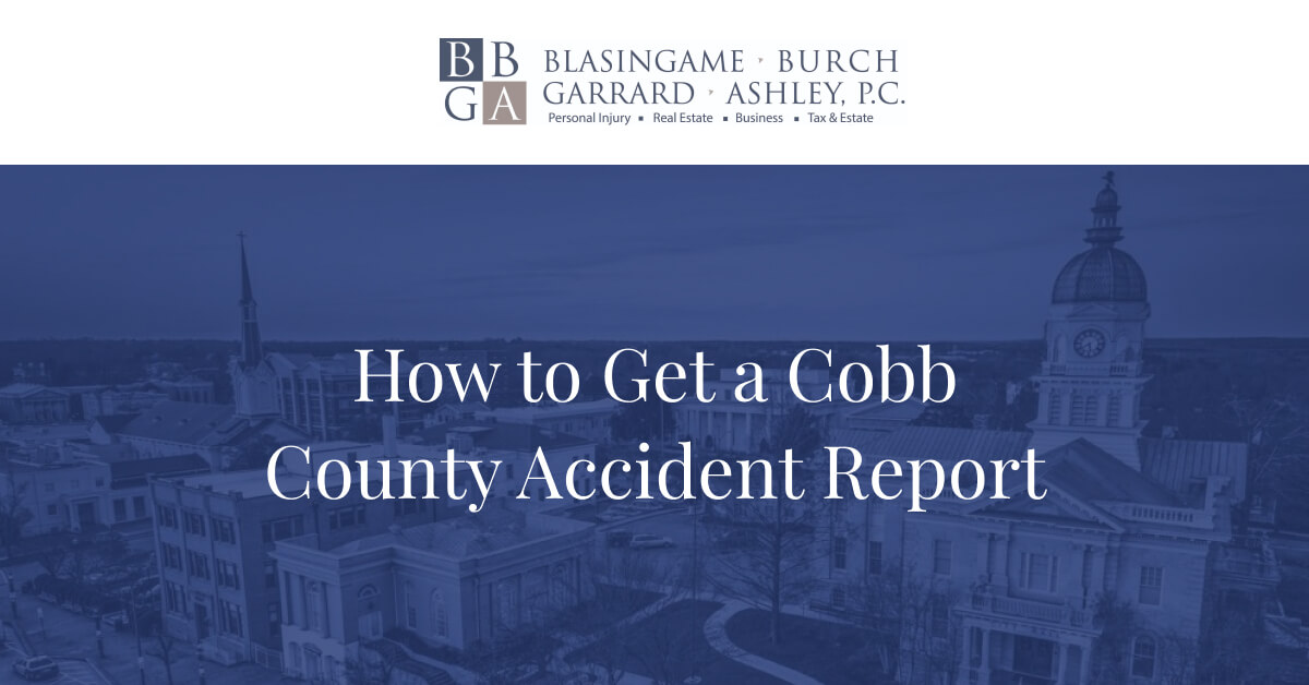 How to Get Your Cobb County Police Accident Report - Blasingame 