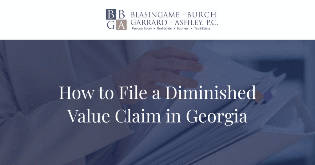 Filing a Georgia diminished value claim