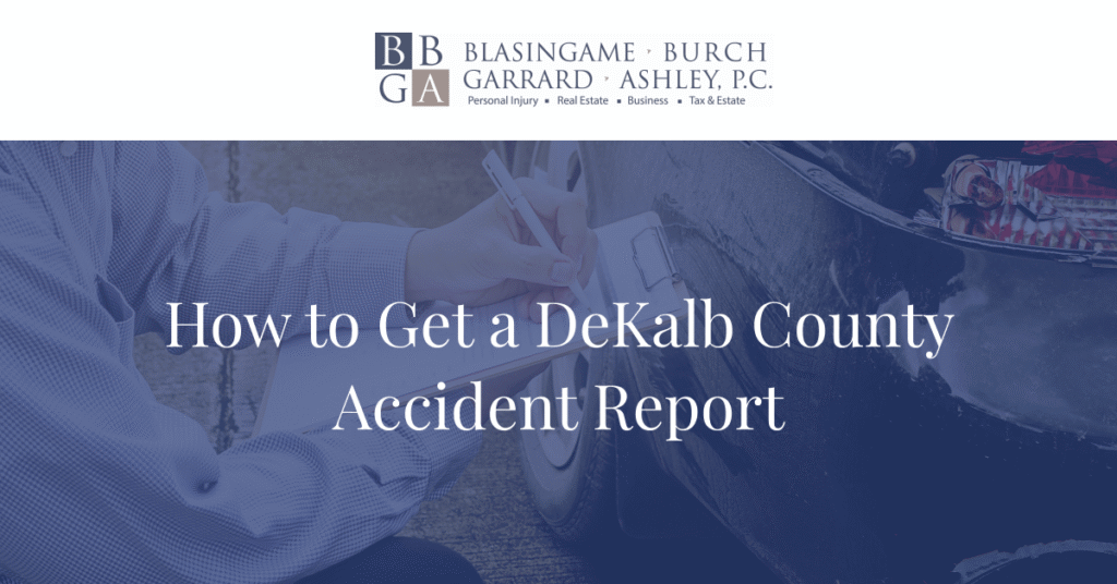 Getting a DeKalb County police accident report