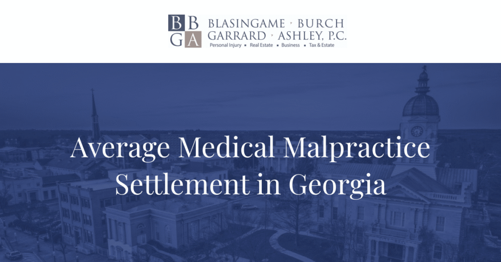 Average medical malpractice settlement Georgia